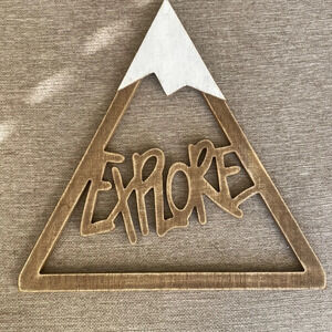 Explore Mountains & Trees Wood Sign Wall Decor
